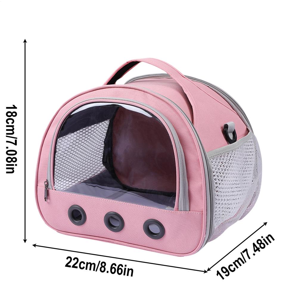 Small Animal Travel Carrier Bag with Harness Leash Set for reptile Portable Clear Window Hamster Transport Cage Outdoor Used