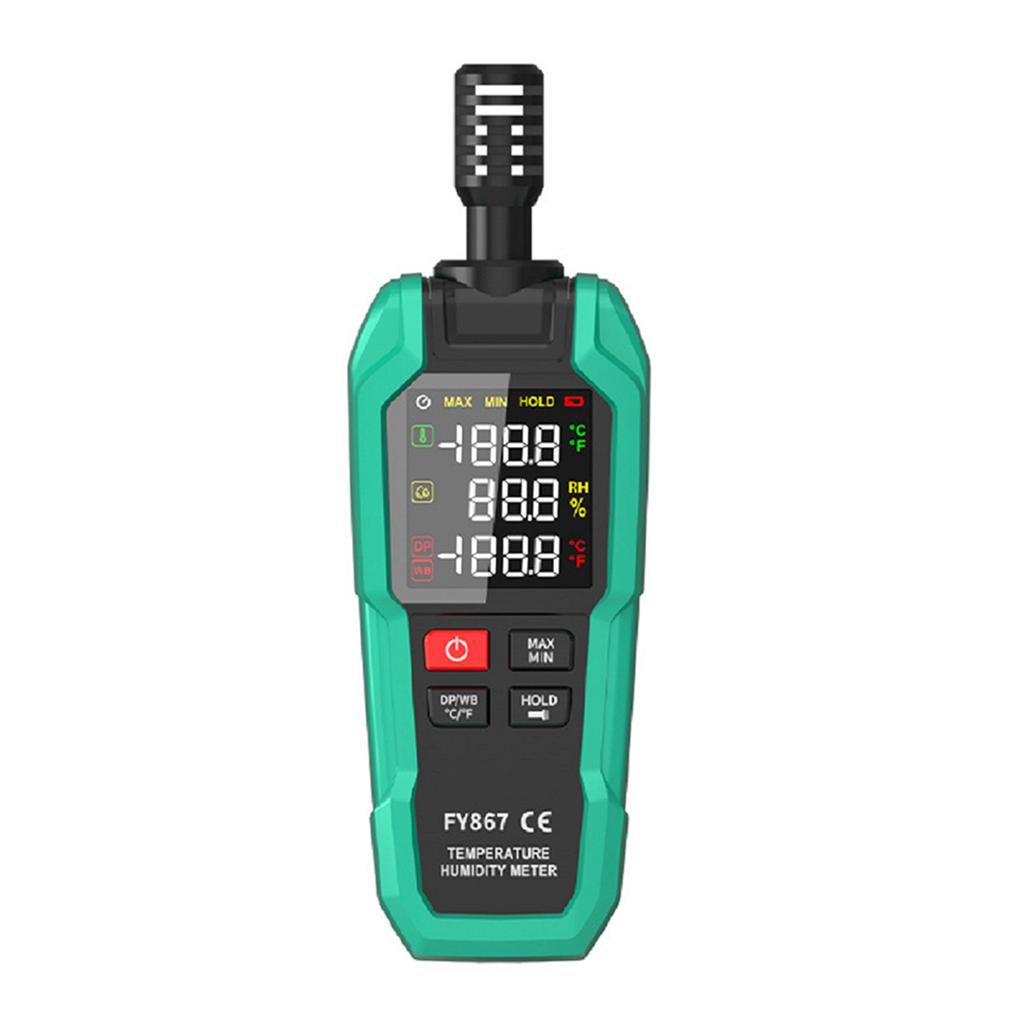 Digital Thermometer Hygrometer FY867 with Dual Backlit Screen and Flashlight for Accurate Temperature Humidity