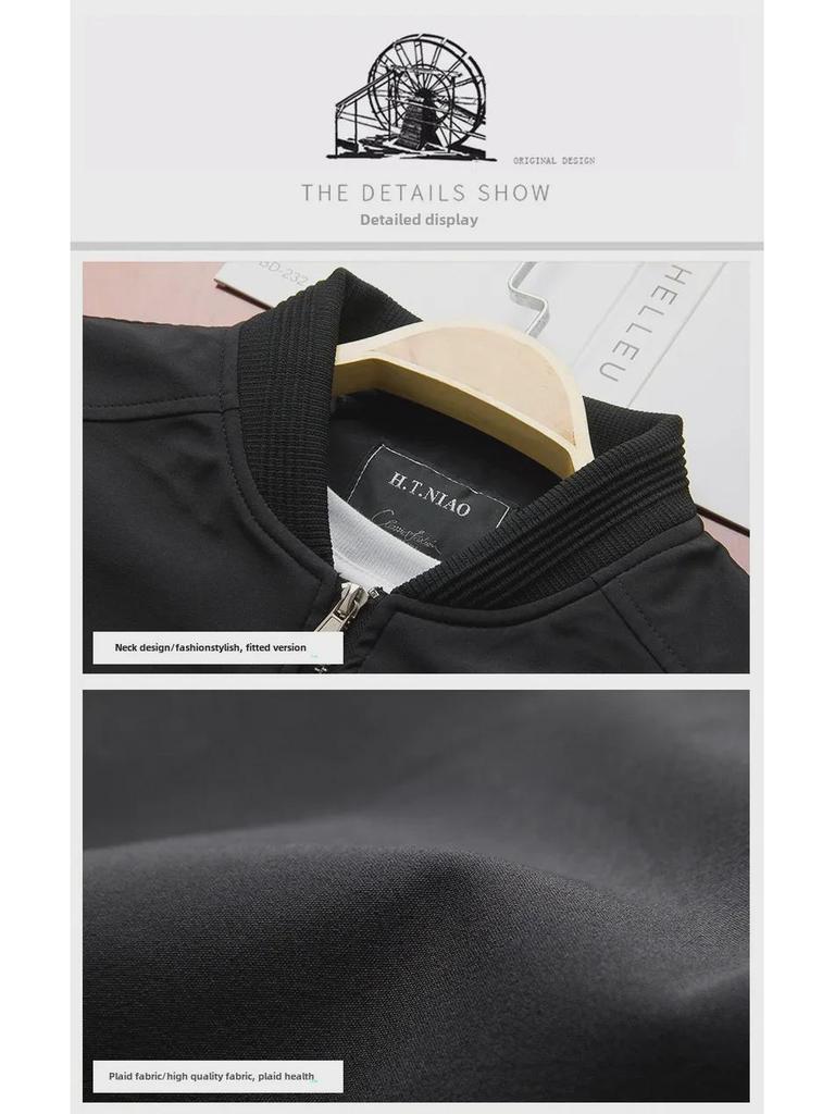 Herren Trendige Jacke im koreanischen Stil mit Stehkragen - Herbst 2021 Mode in großen Größen