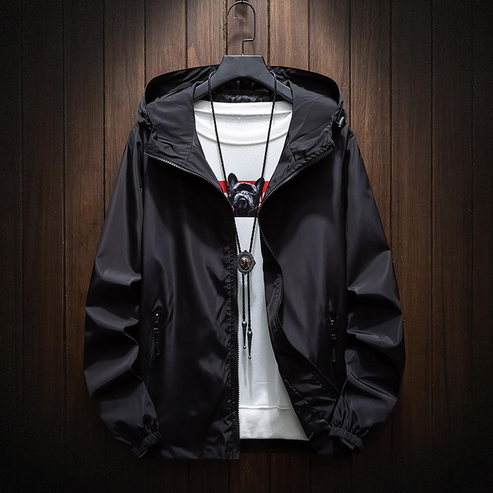 

Men s Winter Casual Color Plus Size Hoodie Zipper Outdoor Sport Coat M чёрный