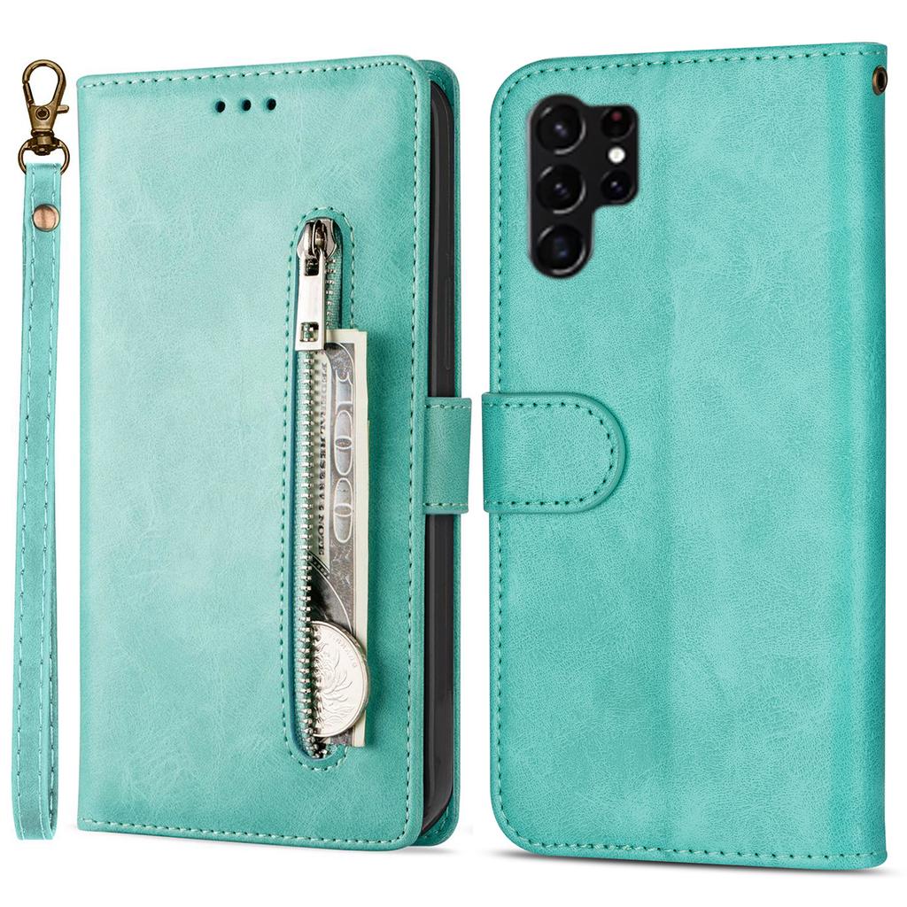 For Samsung Galaxy S25 Ultra Case Anti-Scratch Zipper Wallet Leather Phone Cover