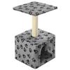VidaXL Arbre à chat avec griffoirs en sisal 55 cm Gris Motif de pattes