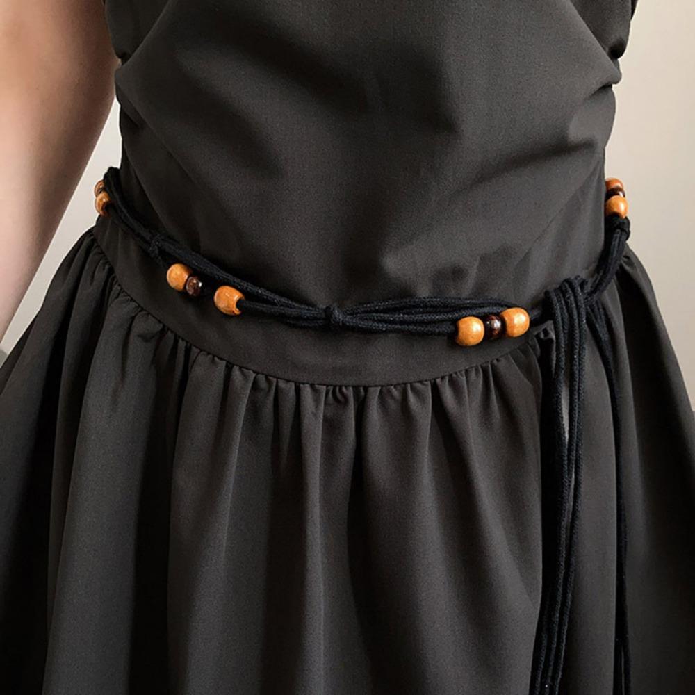 

Wax Rope Woven Waist Rope Women s Simple Butterfly Section Decorative Waist Rope Personalized Matching Dress Women s Waist Chain чорний