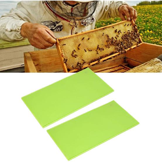 TOPINCN 2Pcs Beeswax Sheet Beewax Sheet Silicone Beeswax Flexible Beeswax Press Embosser Machine Honeycomb Sheets