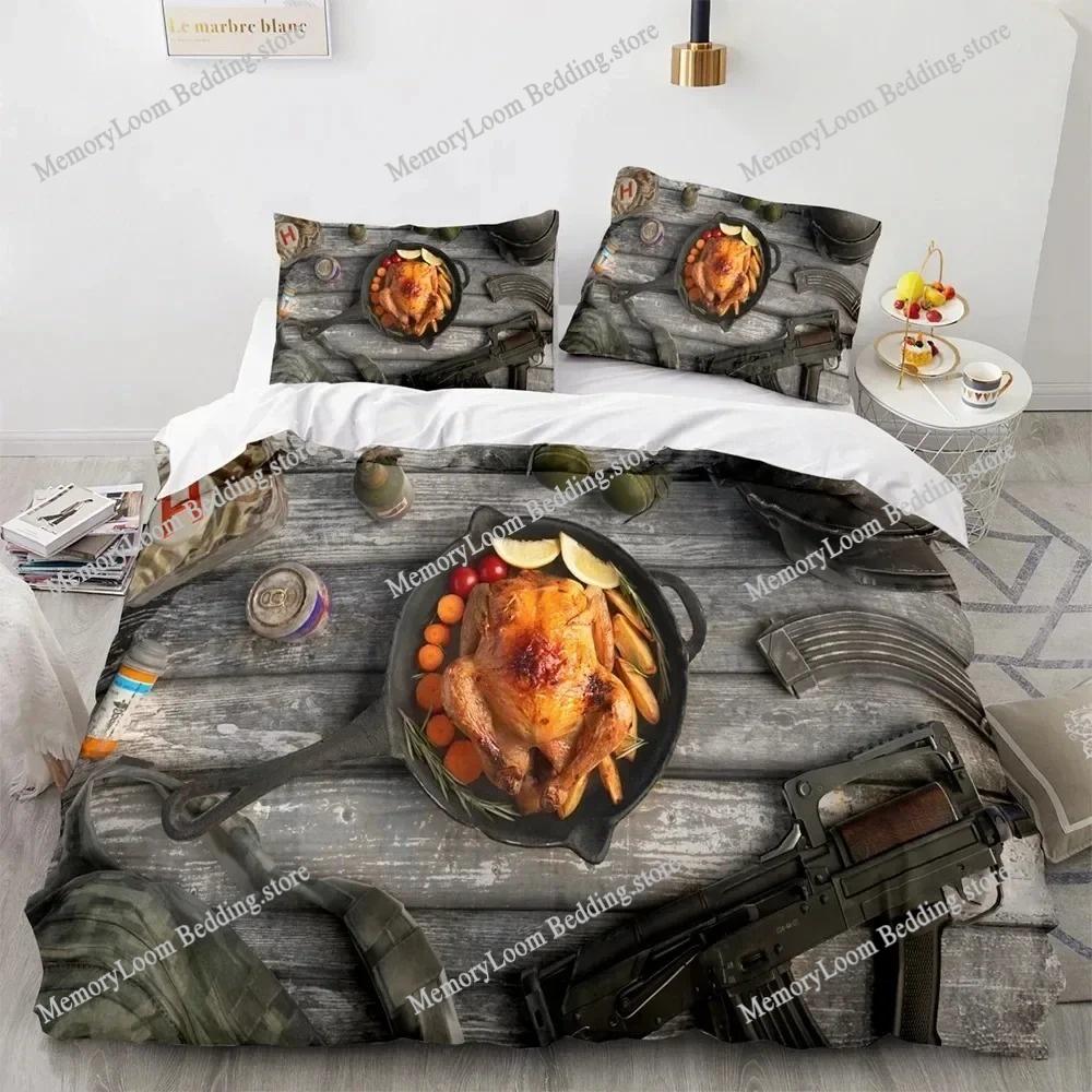 3D Print PUBG Game BATTLEGROUNDS Bedding Set Duvet Cover Bed Set Quilt Cover Pillowcase Comforter King Queen Size Boys Adult