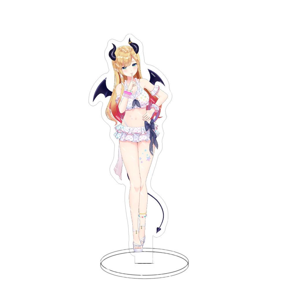 Swimsuit Party Time Hololive Vtuber Anime Figures Cosplay Acrylic Stands 15cm Model Mococo Kobo Ayame Desk Decor Standing Sign G