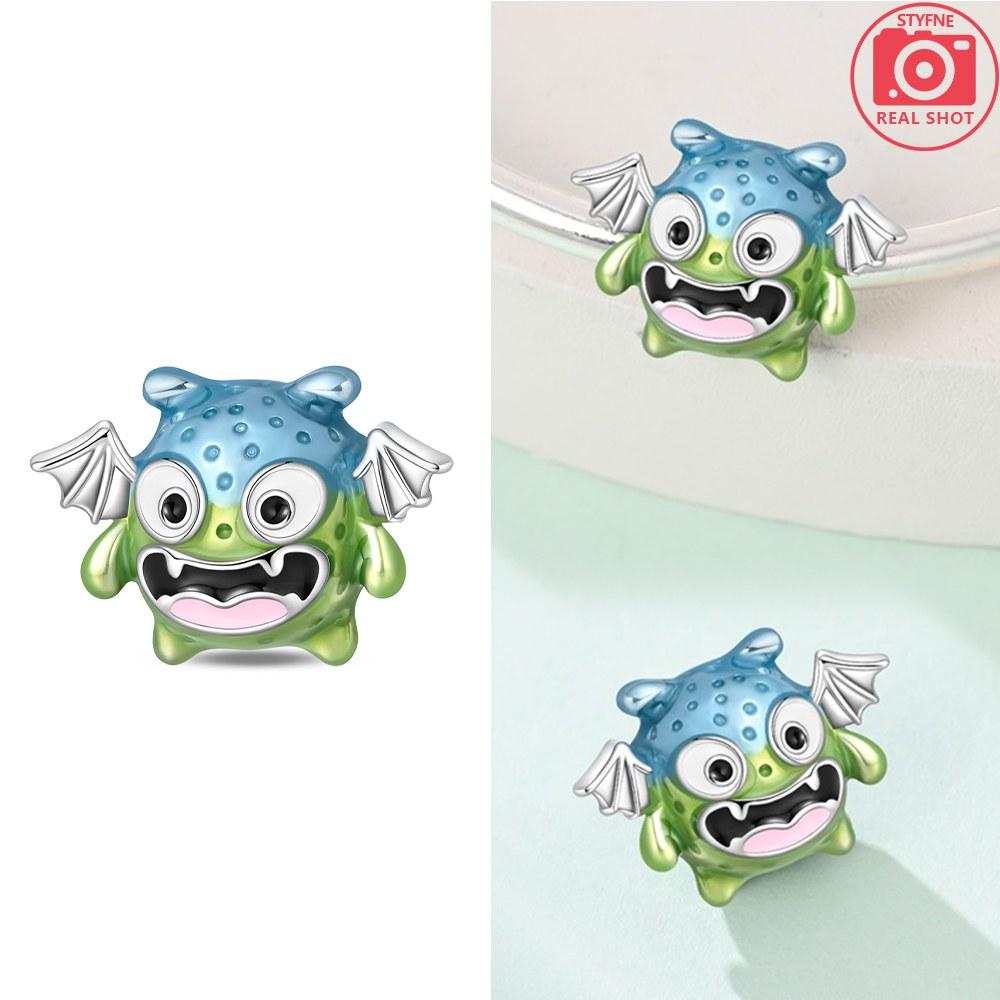 Charms Plata Copper Colors Cute Little Monster Bead Fit Original Bracelet Diy Fine Jewelry Gift For Women