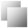 Wall Mirror 2 pcs 40x40 cm Square Glass