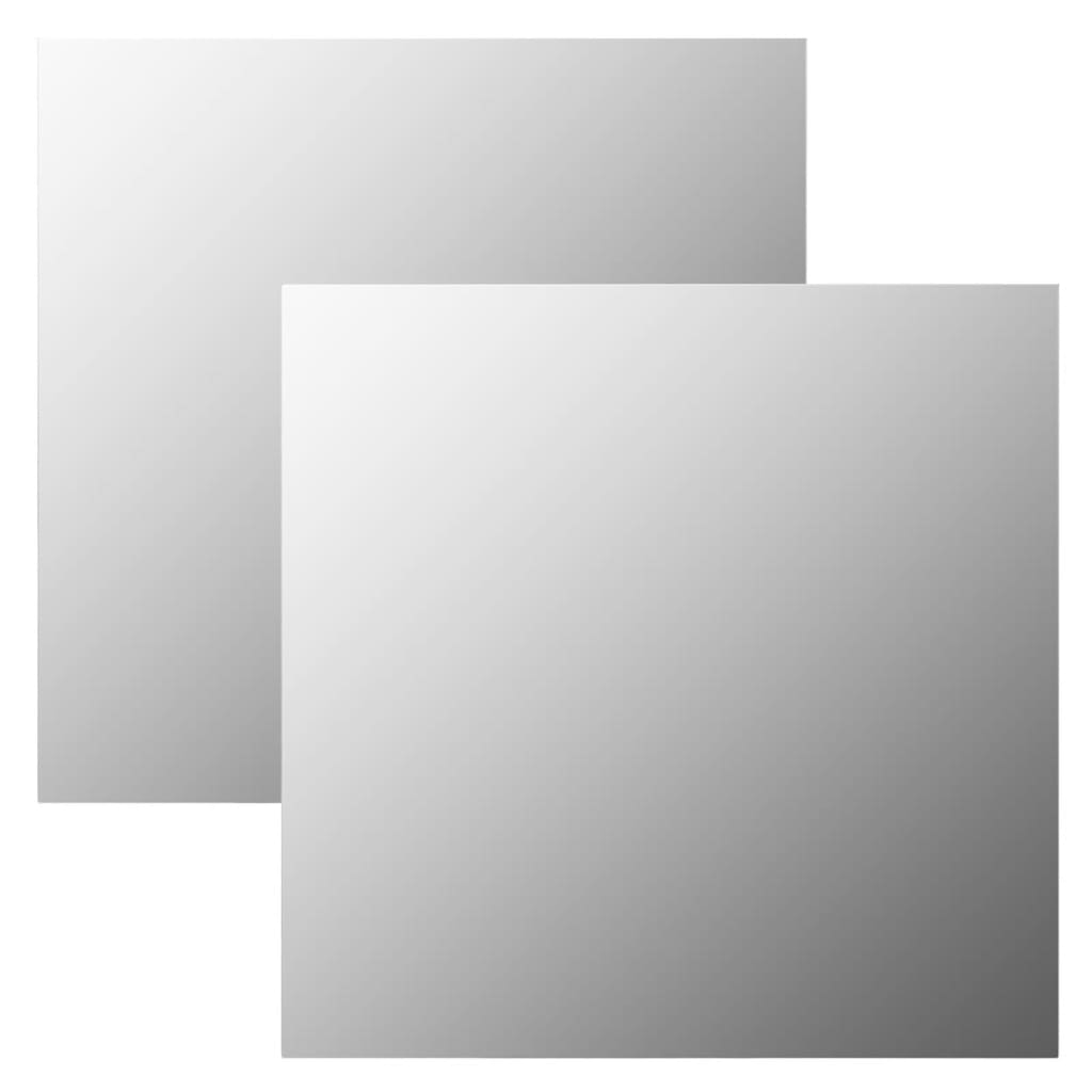 Wall Mirror 2 pcs 40x40 cm Square Glass