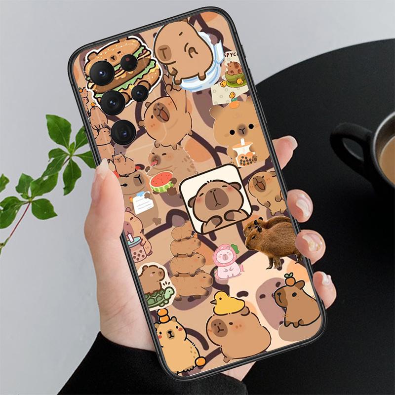 Cartoon Cute Capybara Phone Case For Samsung A55 A16 A56 A36 A35 A15 A53 A54 A33 A34 A25 A05S A52 A52S A14 A24 A26 A71