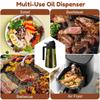 2-in-1 Oil Spray Bottle - Kitchen Cooking Dispenser for Olive Oil & Vinegar, Plastic BBQ Sauce Container with Nozzle Oil Sprayer