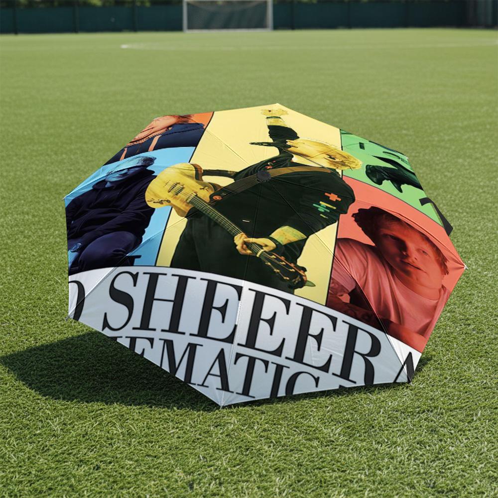 

1 PC Automatic Folding Umbrella-Ed Sheeran Pattern, Portable & Foldable Design with 8 Ribs, Christmas Birthday Gifts