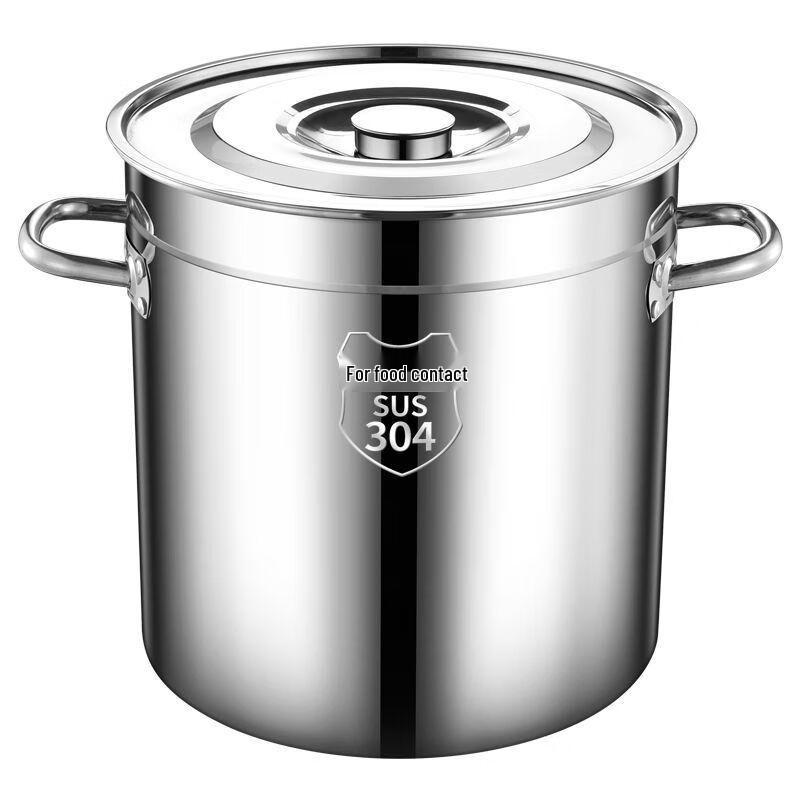 Großer Edelstahltopf (304) mit Deckel