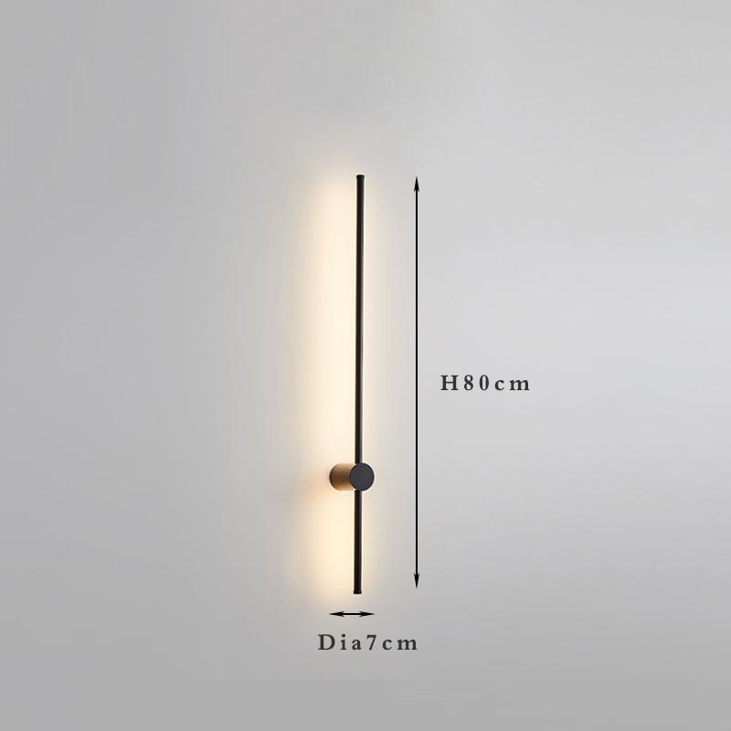Fumi  Contemporary Long Strip Wall Lamp,  Led  Minimalist Indoor Wall Light For Indoor Living Room Bedroom,dining Room,bathroom
