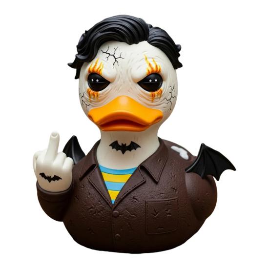 Halloween Middle Finger Duck Spooky Skull Bat Pumpkin Duck Figurine Resin Desktop Ornament for Holiday Home Office Decor