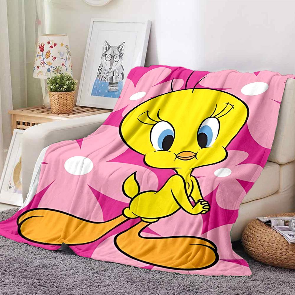 1pz Coperta Uccellino Titti Fibra di Poliestere, Comfort per Tutte le Stagioni per Divano, Letto, Ufficio, Auto, Campeggio, Ideale Decorazione per la Casa e Regalo, Comfort per l'Ufficio