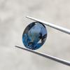 London Blue Topaz: Oval Cut Gemstone. 4.15 Carat, 11x9x5 MM Size Stone.