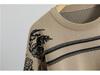 Women's Ink Painting Knit Pullover & Wide-Leg Pants Set - Autumn/Winter Casual Two-Piece