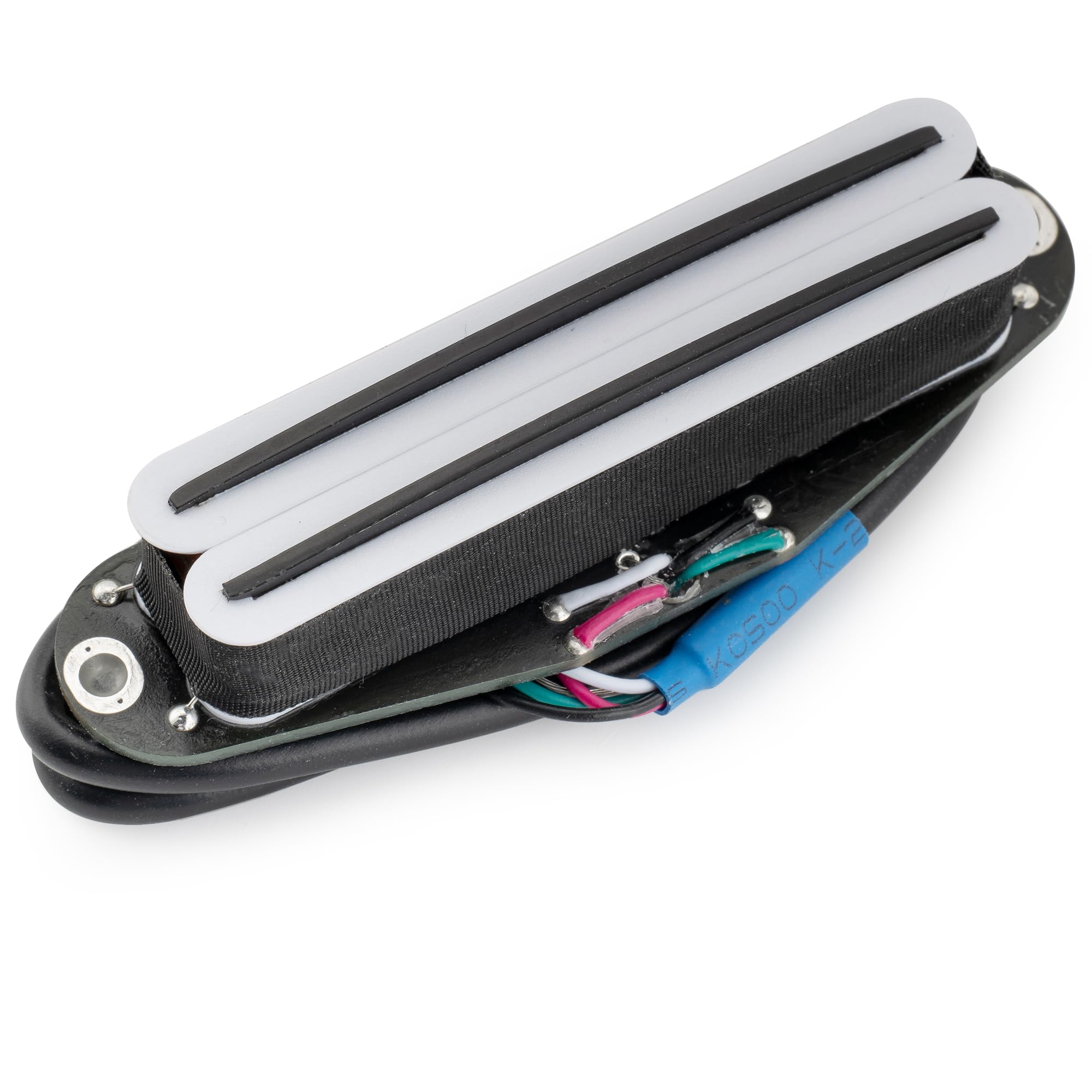 

Musiclily Pro Керамический хамбакер для Strat Electric Белый Черные рельсы ST-DPMC Звукосниматель одинарного размера, 9,2 кОм, Гитары, Корпус,