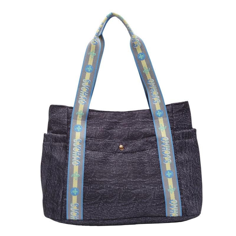 Korean Style Women s Large Canvas Tote Bag - Versatile, Spacious, Single-Shoulder Handbag for Work and School