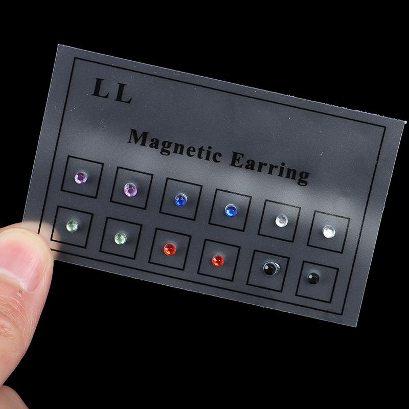 12Pcs Non Pierced Magnet Ear Tragus Cartilage Lip Labret Stud Nose Ring Jewelry