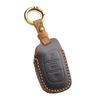 Premium Genuine Leather Key Fob Cover for Hyundai Elantra Tucson Santa Fe Flip Smart Key Shell
