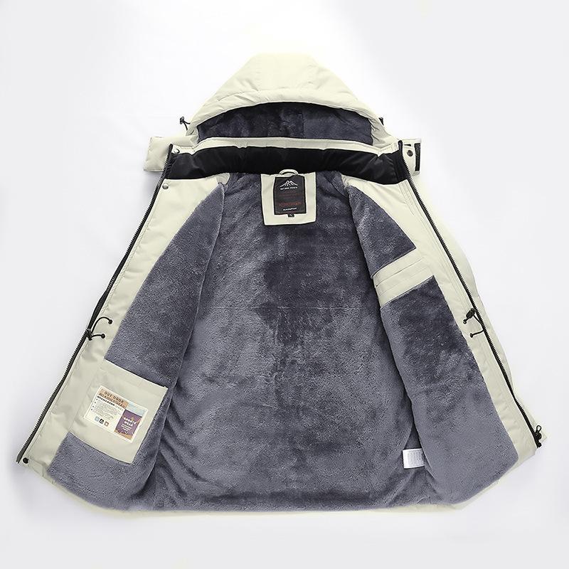 Winter Plus Velvet Thickening Couple Cotton, Padded Jacket, Windproof, Plus Size, Warm Jacket