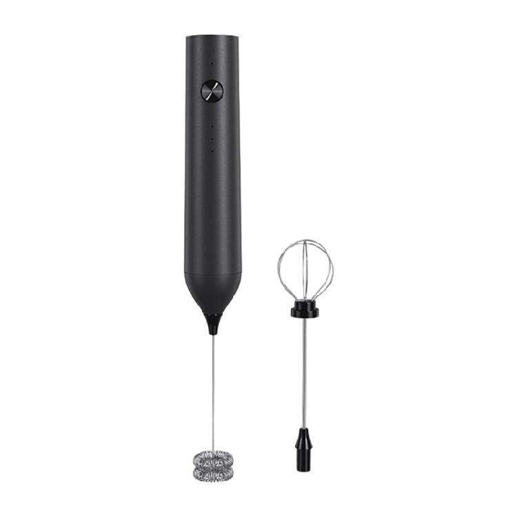 

Electric Milk Frother Whisk with Metal Head 500mAh Rechargeable Battery Suitable for Coffee Cream and Baking Recipes чорний