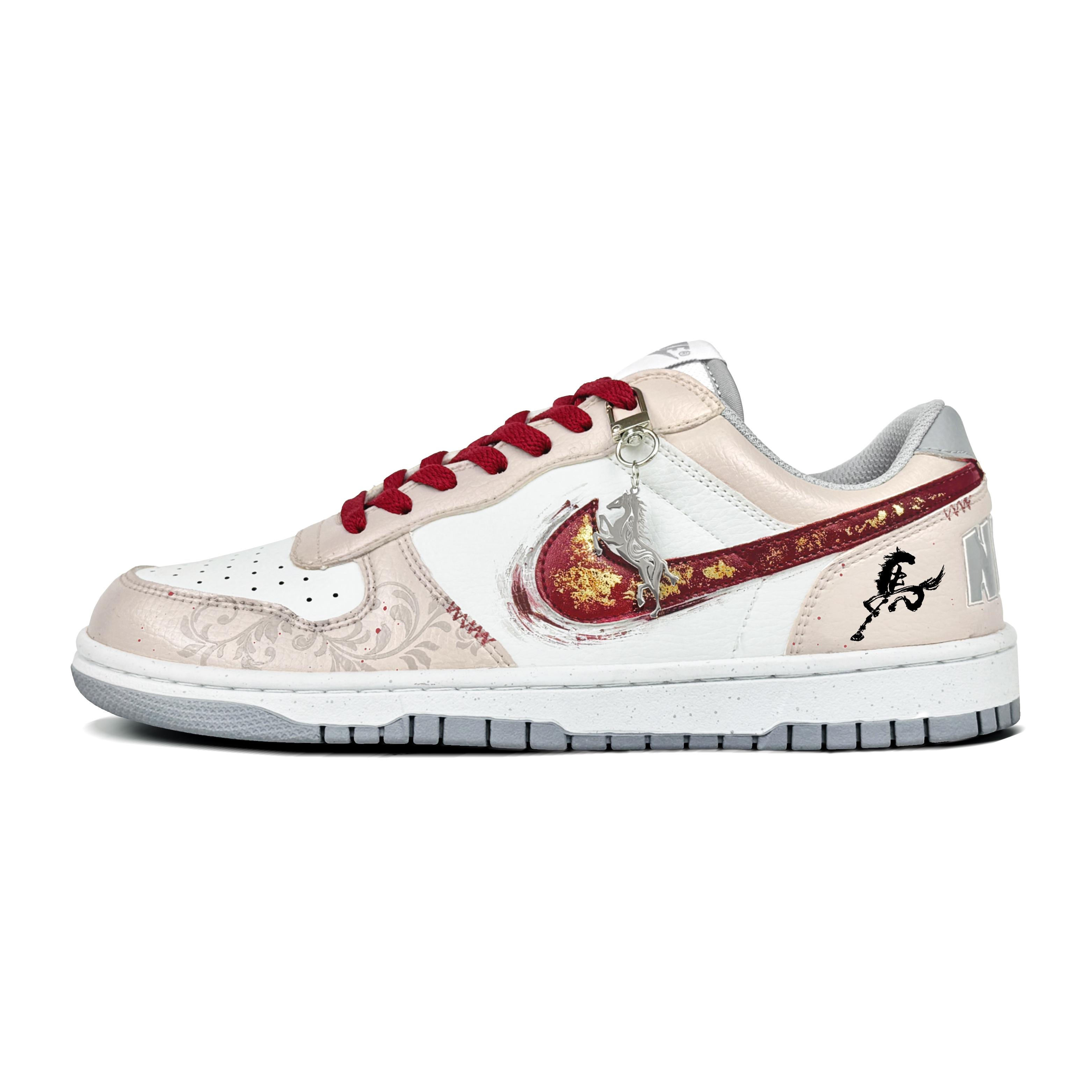 

Nike Big Golden Saddle Straddles The Clouds Abrasion Resistant Low top Skateboard Shoes Men s 355152-106(Team700-) 42