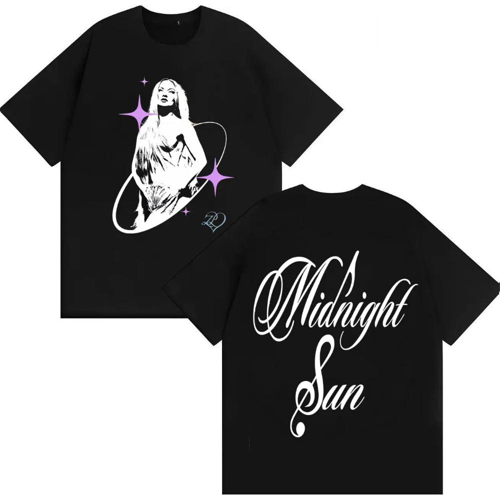 

Streetwear Harajuku Graphic T-shirt Singer Midnight Sun Pop Music Aesthetics Summer Print Pure Cotton Short-sleeved S
