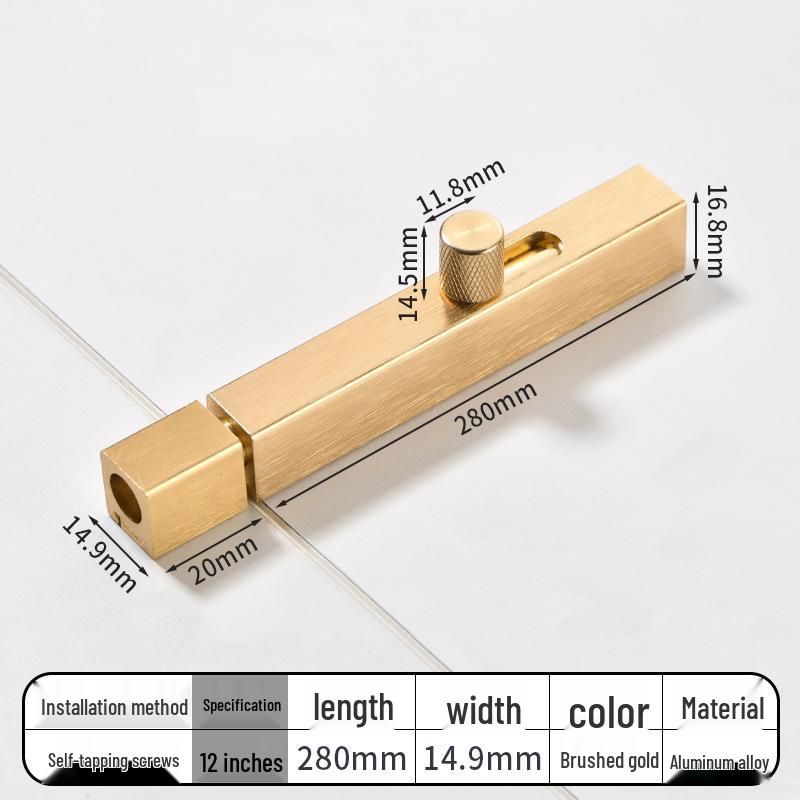 No-Drill Bathroom Door Latch: Simple Lock for Toilet & Sliding Doors