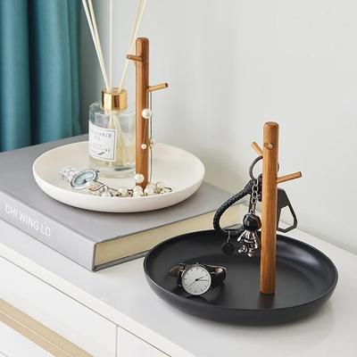1PC New Nordic Bamboo Tree Branch Storage Tray Living Room Desktop Key Hanger Jewelry Display Frame