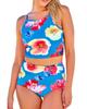 Azura Exchange Spaghetti Straps Tankini Set with Floral Print