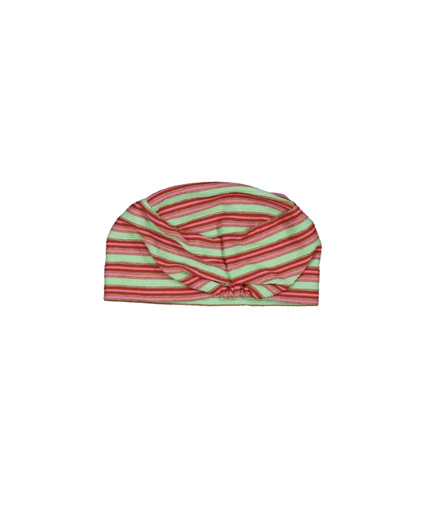 KOOKEESEE Striped Band Beanie (Mint/Pink)