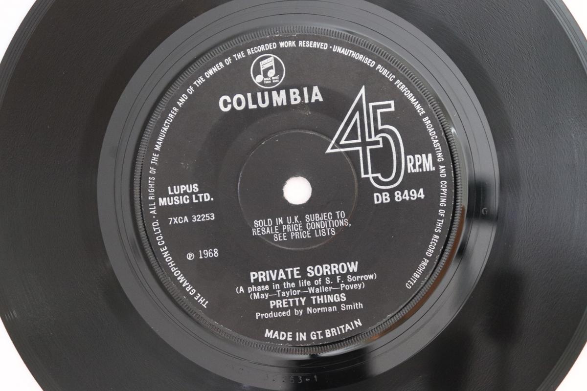 

7inch Record PRETTY THINGS - Private Sorrow DB8494 Columbia 1968 UK Rock Used