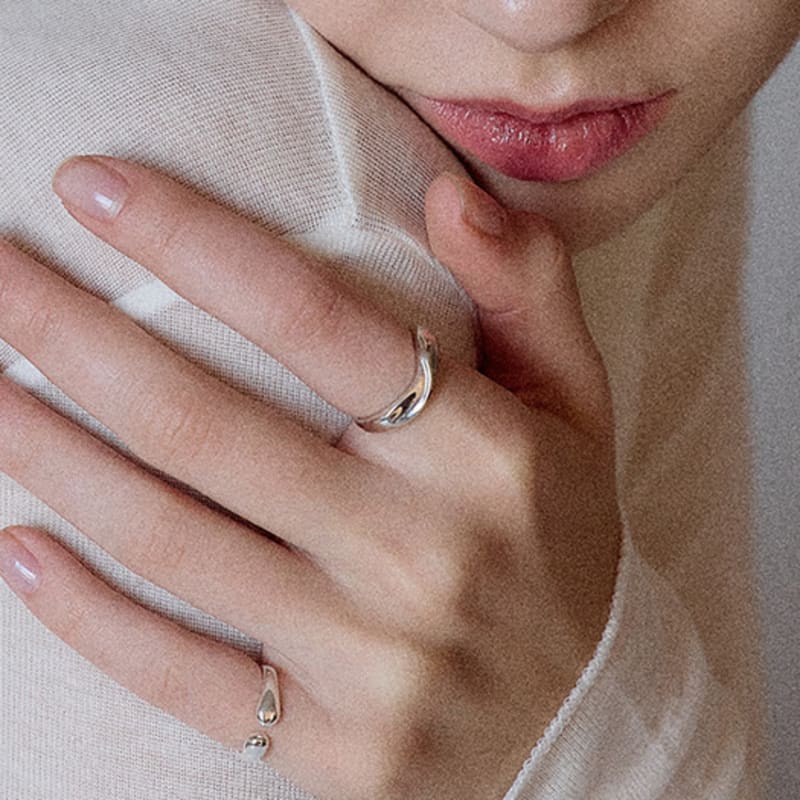 NORMALLEE [Silver 925] Wavy Ring
