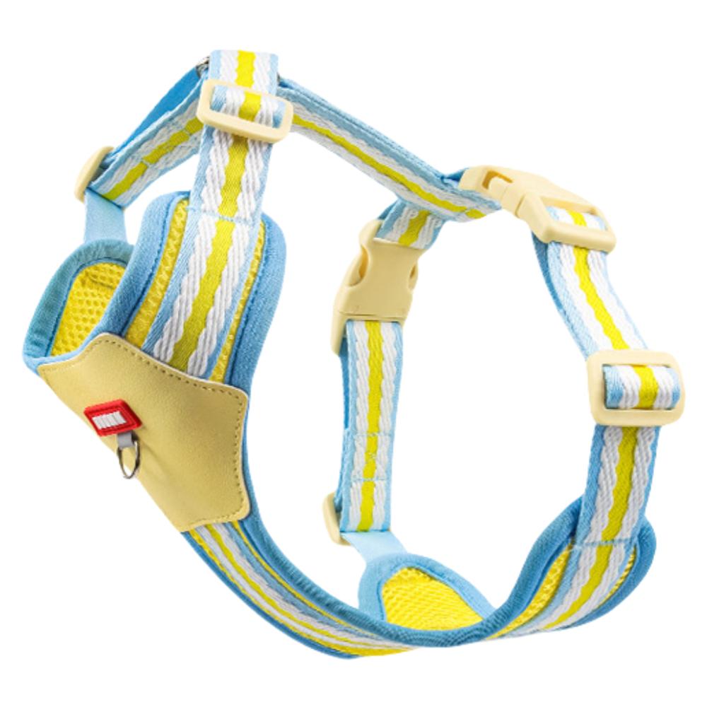 

Летняя шлейка для собак без побега – H-образная охлаждающая сетка со светоотражающими полосами и неоновыми акцентами, легкая конструкция, исключающая побег XS（old） жёлтый