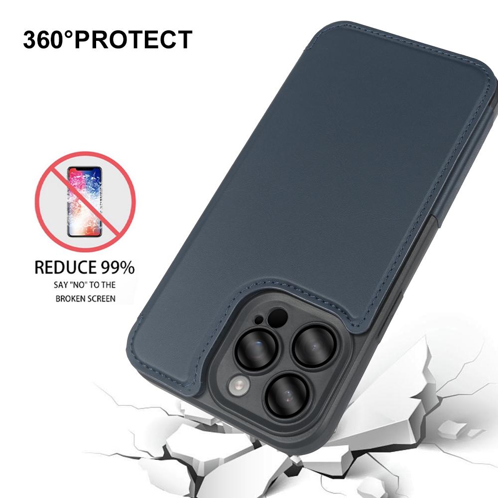 Für iPhone 14 Pro Max Magnetische Hülle RCS Umweltfreundliche Klapphülle mit Ständer RFID-Blockierung