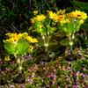 Colorful Design Solar Lawn Lamp Waterproof Feature Sunflower Shape Landscape Lighting Solar Powered LED Lawn Lamp Wedding Decor