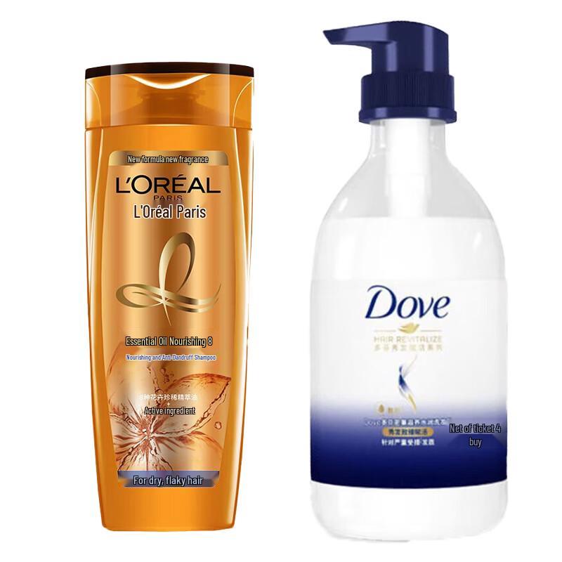 Dove Nourishing Shower Gel & L Oréal Anti-Dandruff Shampoo Bundle