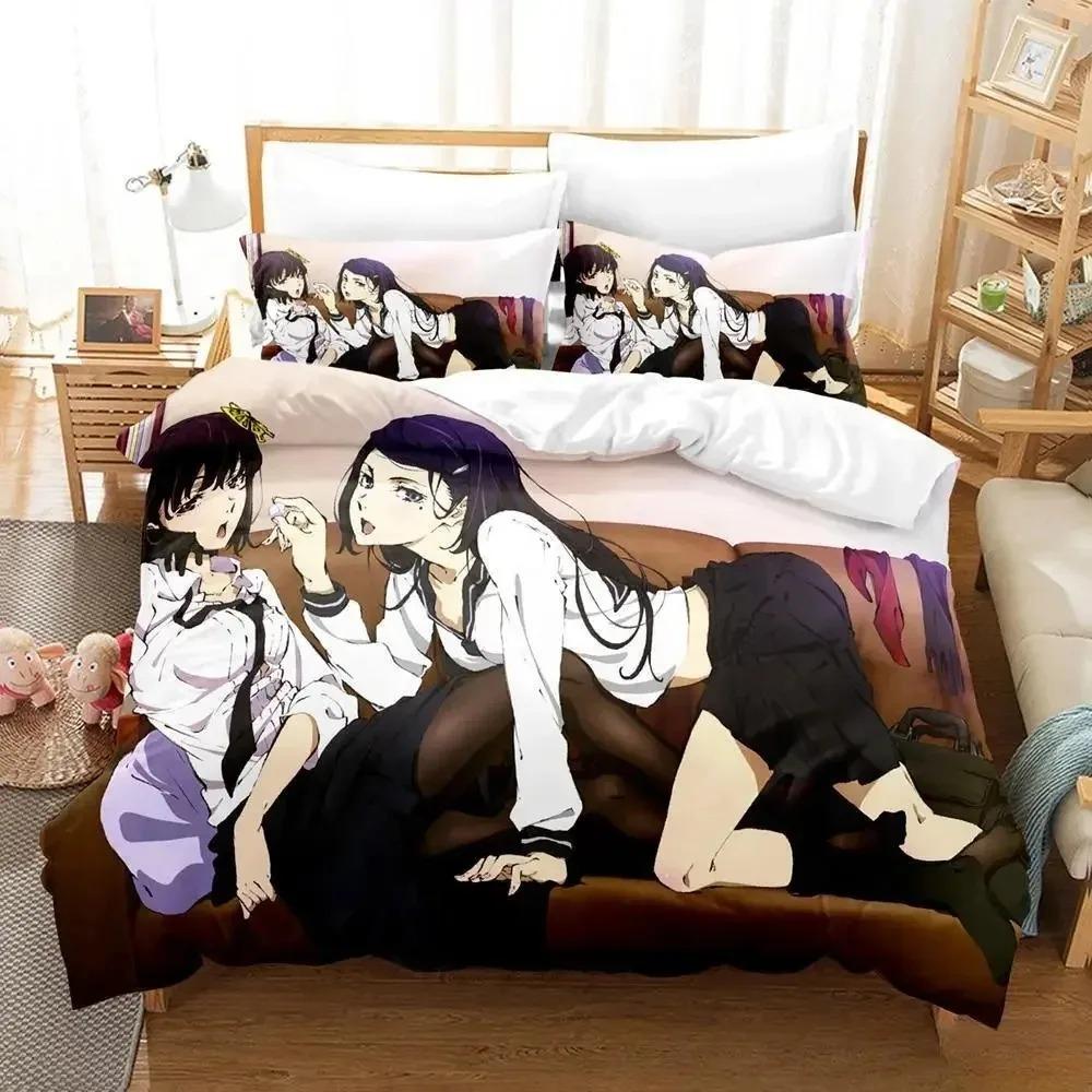 Fashion Bungou Stray Dogs S4 Bedding Set Cartoon Anime Three-piece Set Adult Kid Bedroom Duvet Cover Sets 3D Print Kawaii Anime