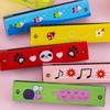 New 16 Holes Wooden Harmonica Melodic Colorful Painted Melodica Cute Cartoon Children Musical Instrument Beginners