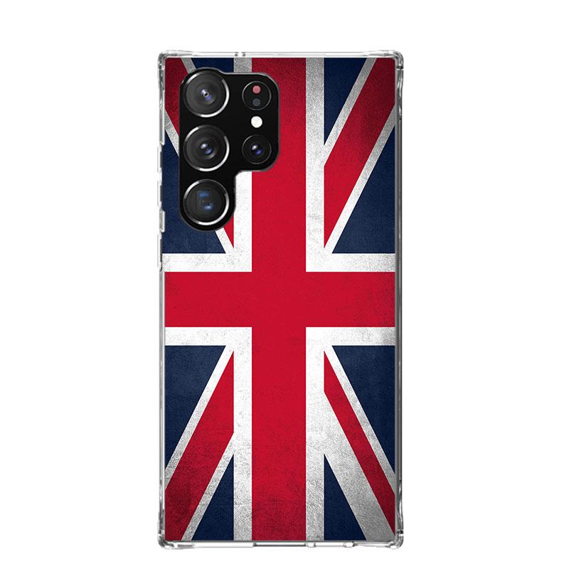 Union Jack England UK Flag Case Phone Cover for Samsung Galaxy S24 S25 Ultra S23 Plus S22 + S21 S20 FE S10 S25 Edge Trend Fundas
