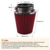 Auto-Hochdurchsatz-Luftfilter Kaltluftansaugung Universelle Filter 3" 76mm für Sport-Rennwagen Motorluftansaugung