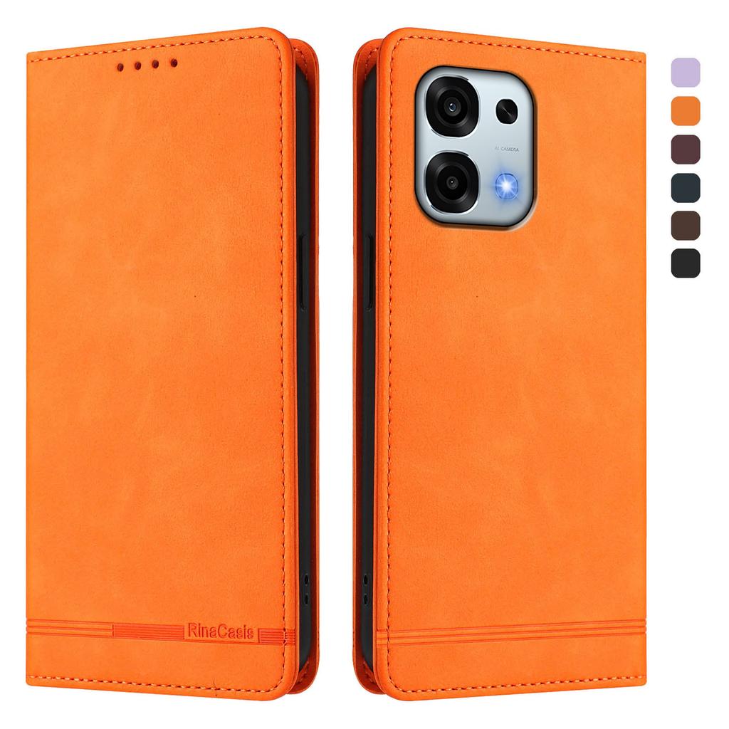 For Oppo A6 Pro 5G (China)/Oppo A6 Pro 5G Case RINACASIS RC23 RFID Blocking Wallet Stand PU Leather Phone Cover