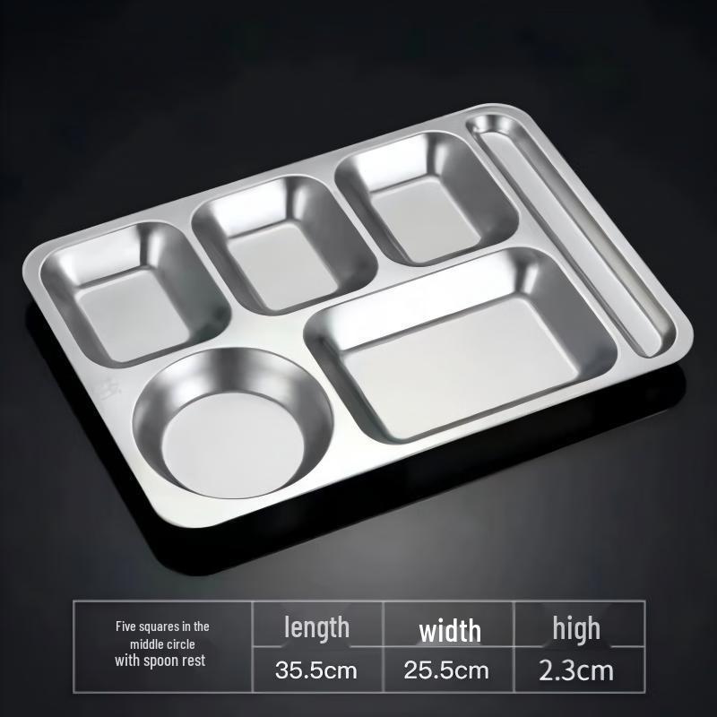 Stainless Steel Compartment Lunch Tray