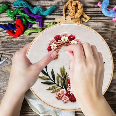 Christmas Embroidery Kit 3 Pieces Winter Holiday Handcraft Set Christmas Cross Stitching Embroidery Kit For Women Adults Mother