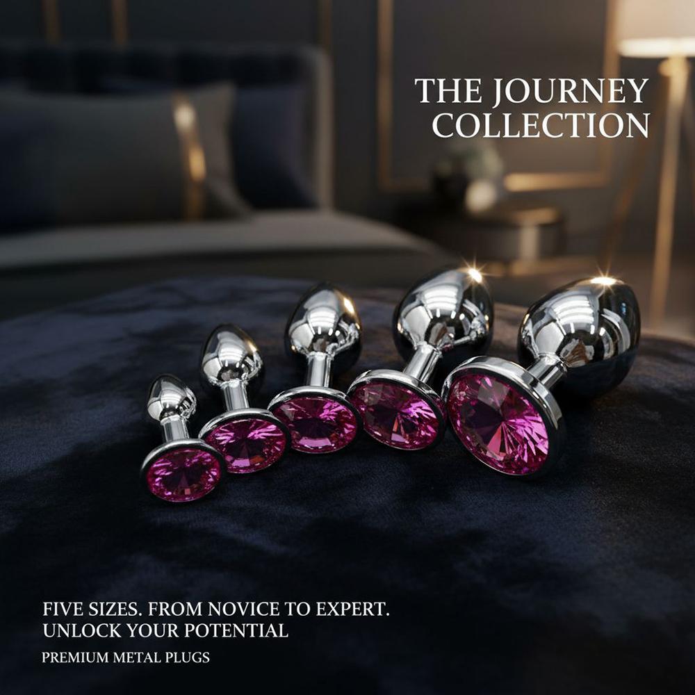 5 Size Metal Anal Plug Jewelry Base Beginner To Expert Butt Plug Anus Stimulator Dildos Adult Sex Toys For Female/Male Couple