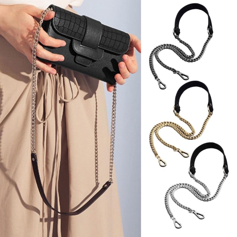 PU Leather Shoulder Strap Metal Bag Chain Replacement Belt Handbag Replacement Strap Bag Strap for Crossbody Bag