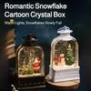 Christmas Snow Globe with Automated Falling Snow Built-in Christmas Carols LED Light Christmas Decorations Home Party Gift